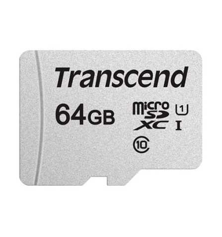 Карта памяти Transcend MicroSD 300S 64GB, Adapter, UHS-I TS64GUSD300S-A