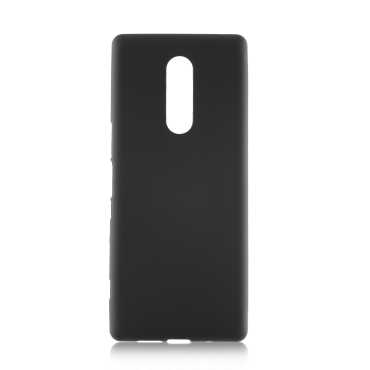 Матовый силиконовый чехол Brosco Colourful для Sony Xperia 1, черный