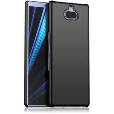 Пластиковая накладка Brosco Soft-touch для Sony Xperia 10, черная