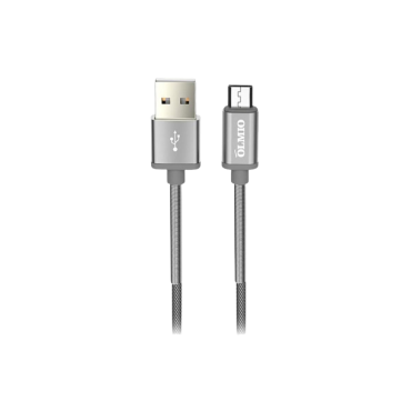 Кабель Olmio HD, USB 2.0 - microUSB, 1.2м, 2.1A, цвет серый