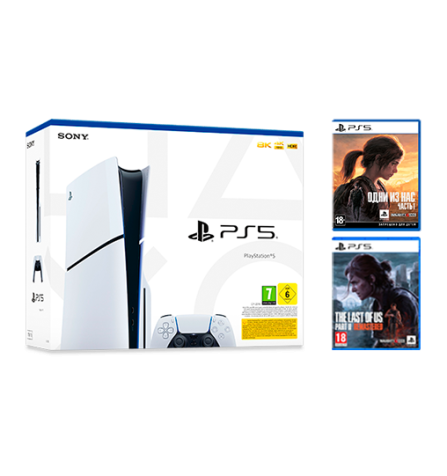 PlayStation 5 Slim + The Last of Us partI PS5 +The Last of Us part II PS5, комплект игровая консоль и игра