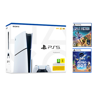PlayStation 5 Slim + Astro Bot PS5 + Split Fiction PS5, комплект игровая консоль и игра